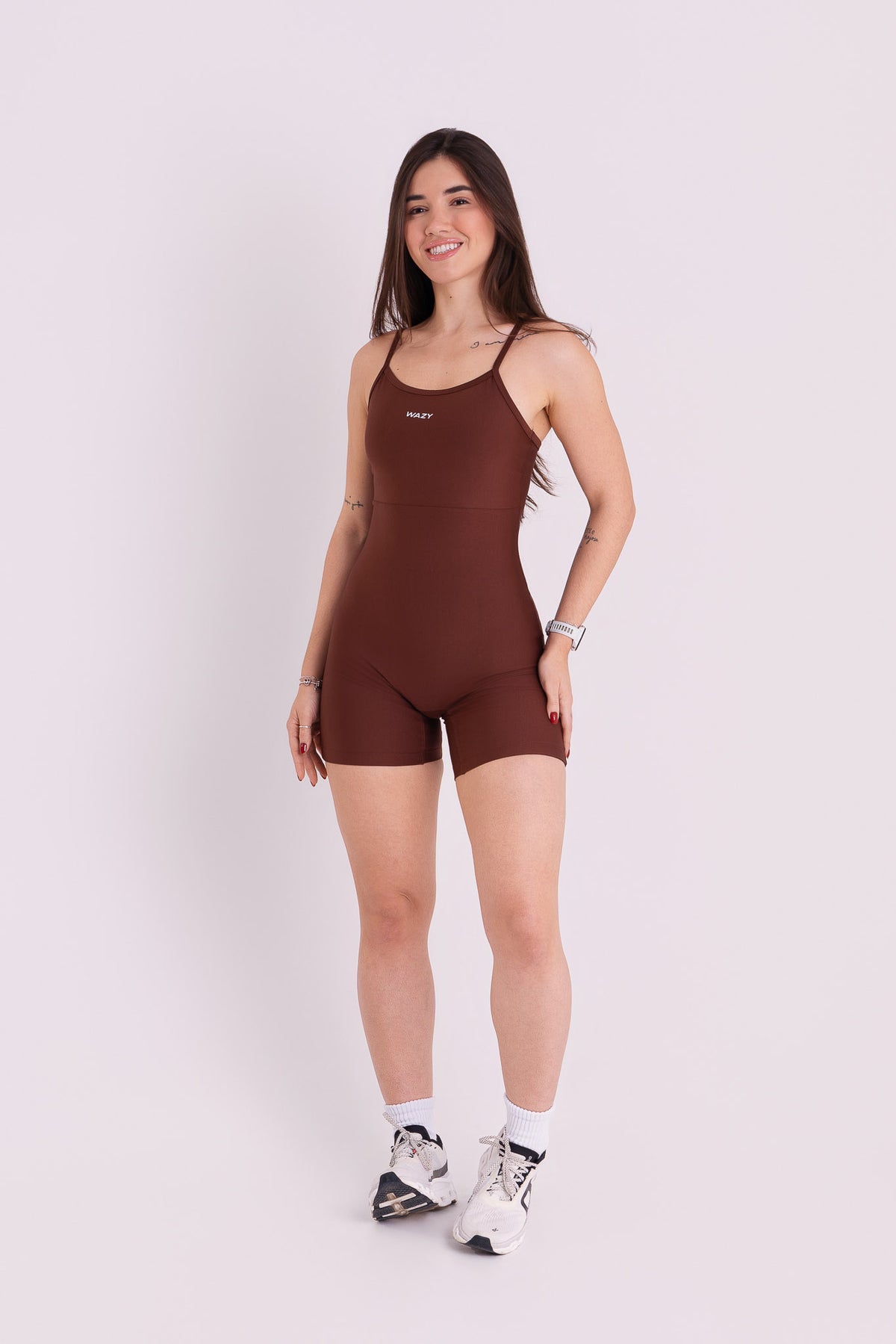 Macaquinho Feminino Fitness Alcinha Brownie