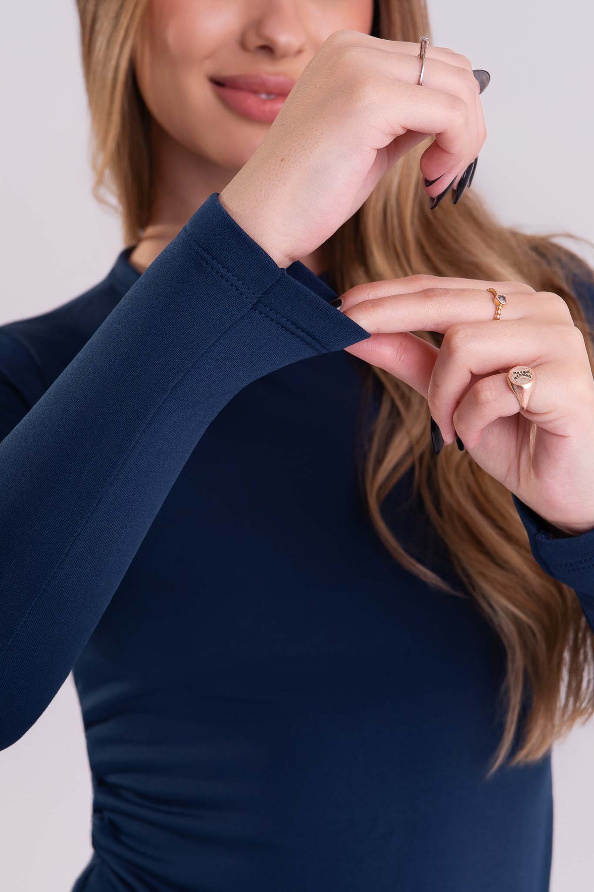 Blusa Térmica Feminina Peluciada Marinho