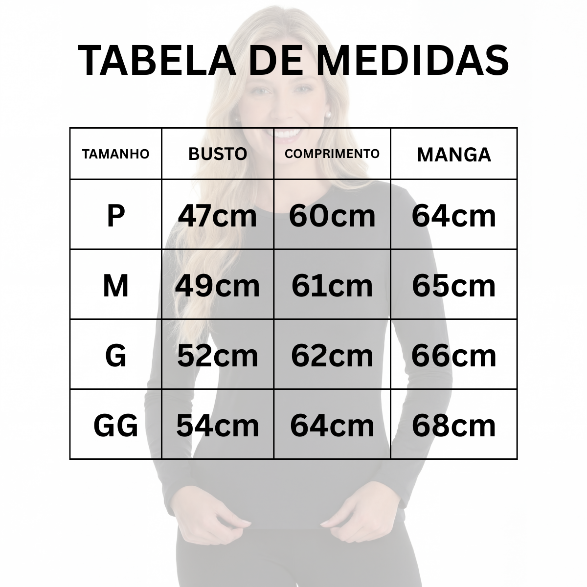 Blusa Térmica Preta Peluciada Segunda Pele Wazy