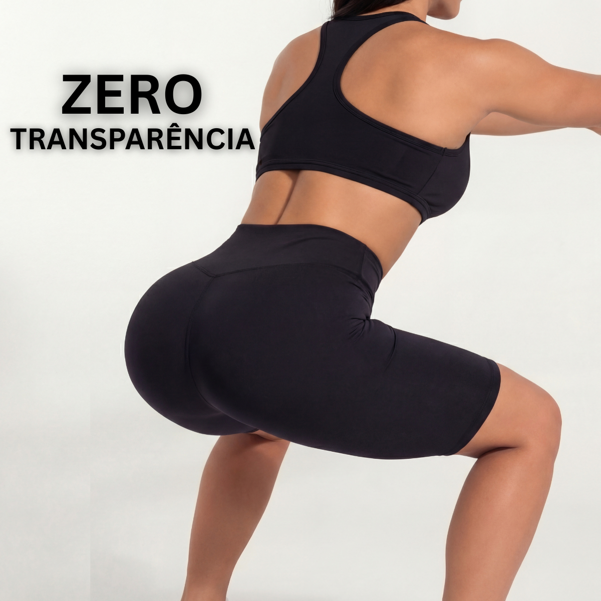 Bermuda Ciclista Preta Zero Transparência Wazy