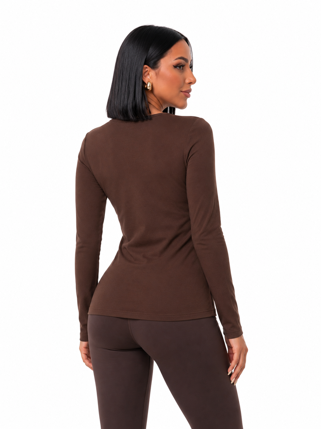 Blusa Térmica Marrom Peluciada Segunda Pele Wazy
