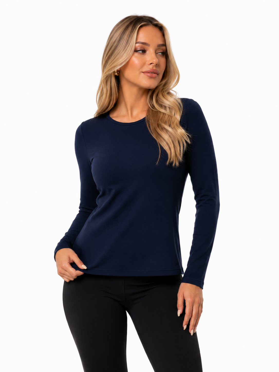 Blusa Térmica Azul Marinho Peluciada Segunda Pele Wazy