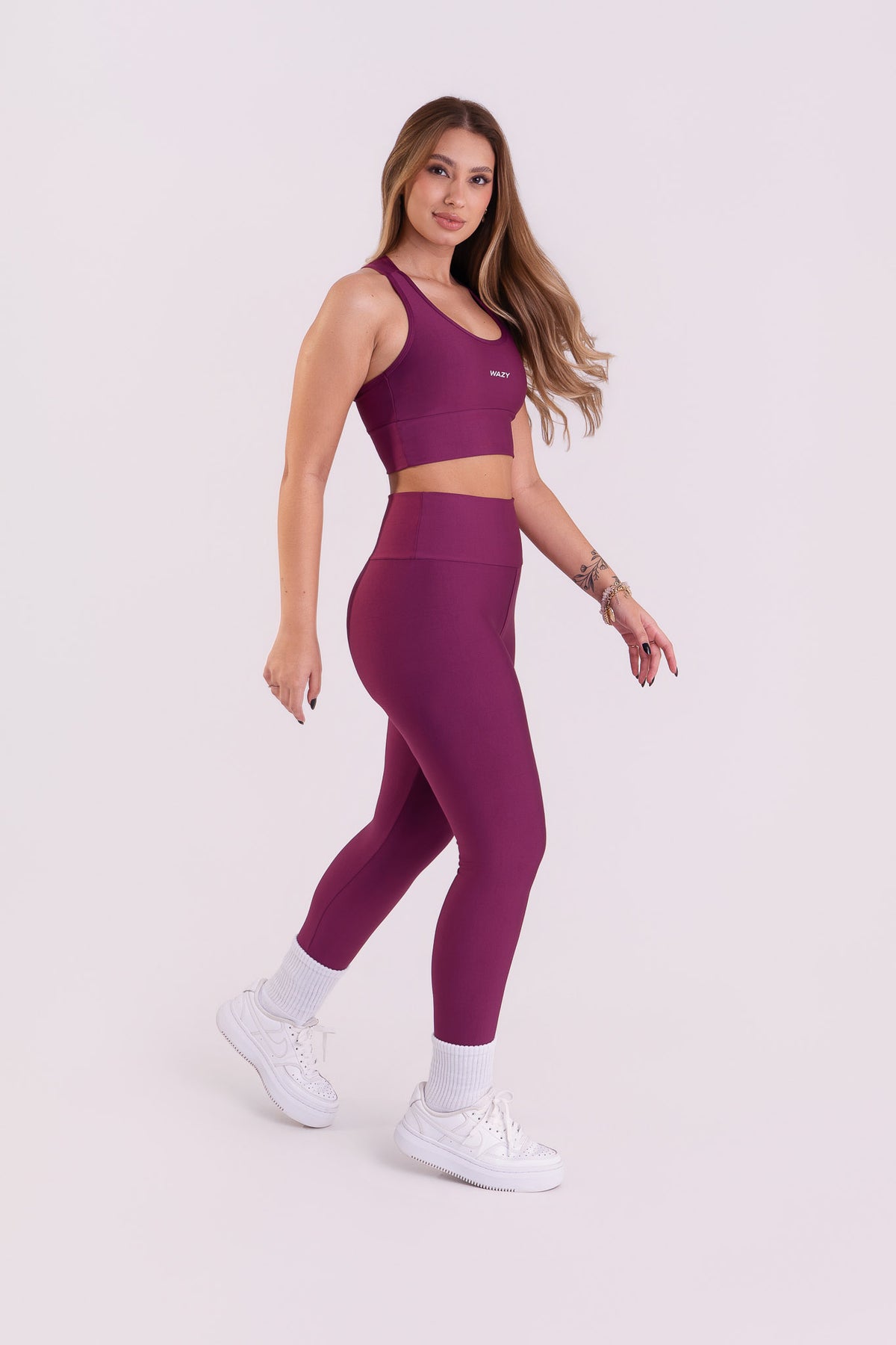 Conjunto Feminino Fitness Top + Calça Açaí