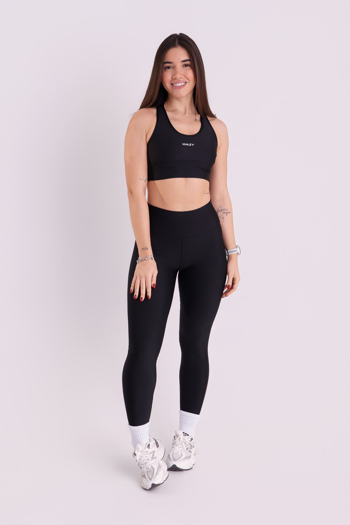 Conjunto Feminino Fitness Top + Calça Black