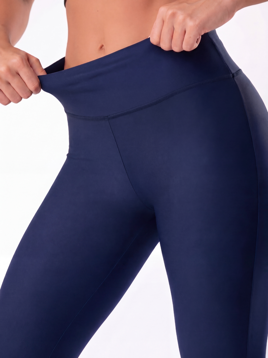 Calça Flare Legging Azul Marinho Zero Transparência Wazy