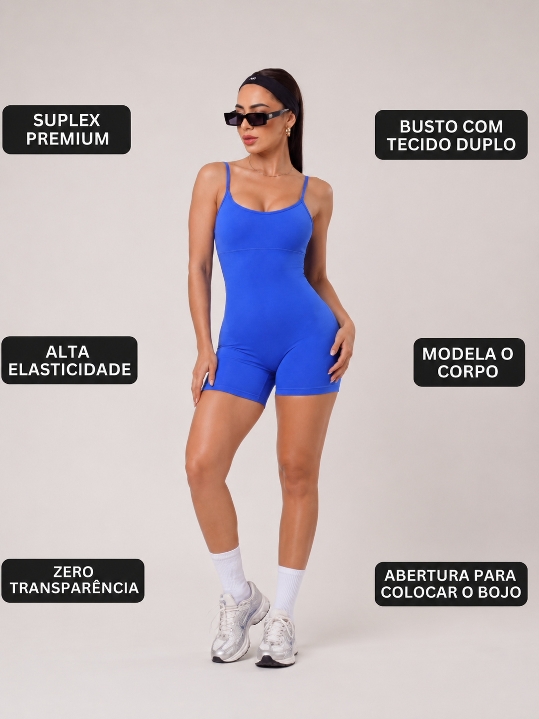 Macaquinho De Alcinha Azul Royal Zero Transparência Wazy