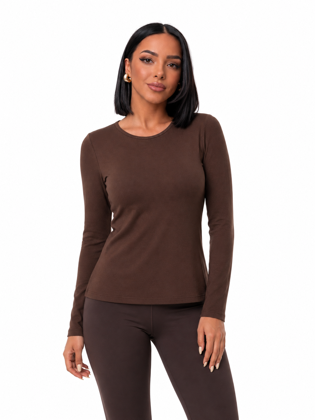 Blusa Térmica Marrom Peluciada Segunda Pele Wazy