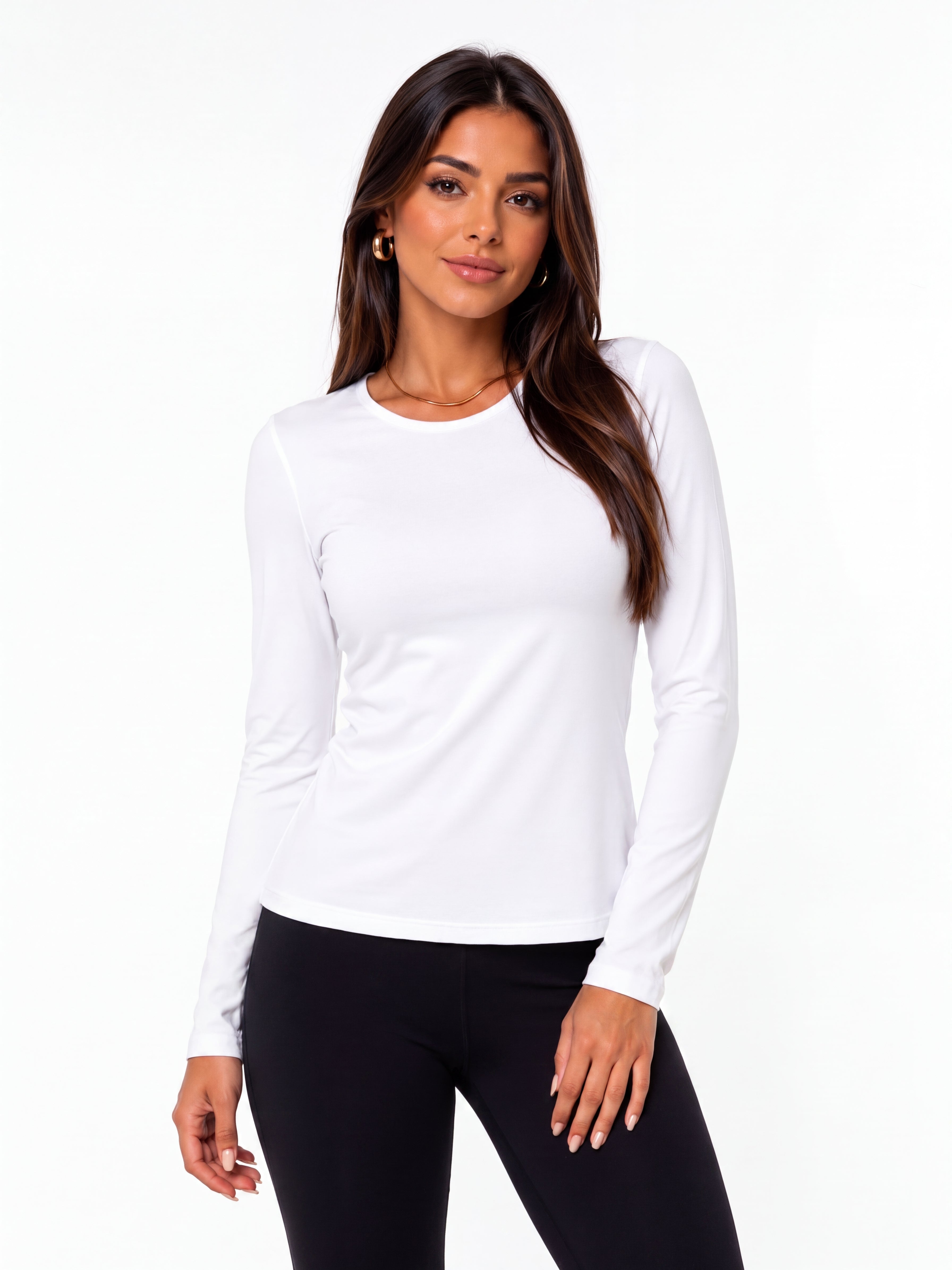 Blusa Térmica Branca Peluciada Segunda Pele Wazy